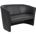 LOUNGE CHAIR YS DESIGN TUB CHAIR TWO SEATER SOFA BLACK