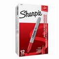 PERMANENT MARKER SHARPIE S30052 FINE POINT 1MM BULLET NIB RED EACH1 PACK12