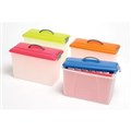 SUSPENSION FILE CASE CARRY FILE CRYSTALFILE CARRY CASE CLEAR BASE WITH BLUE LID