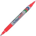 ARTLINE 041T DUEL NIB PERMANENT MARKER RED EACH1 PACK12