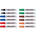 WHITEBOARD MARKER ARTLINE 500A 2MM BULLET NIB 6 COLOUR ASSORTED 12PK