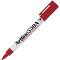 WHITEBOARD MARKER ARTLINE 550A 12MM FINE BULLET NIB RED 12PK