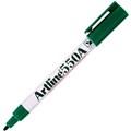 WHITEBOARD MARKER ARTLINE 550A 12MM FINE BULLET NIB GREEN 12PK