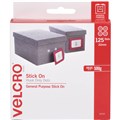 VELCRO BRAND SPOTS HOOK DOT FASTENERS 22MM 125PK WHITE