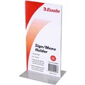 ESSELTE SIGN  MENU HOLDER DOUBLE SIDED PORTRAIT DL CLEAR