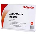 BROCHURE HOLDER ESSELTE SIGN MENU HOLDER DOUBLE SIDED LANDSCAPE A3 CLEAR