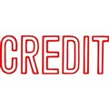 STAMP XSTAMPER CXBN 1019 MESSAGE STAMP  CREDIT  RED