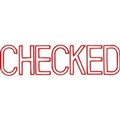 STAMP XSTAMPER CXBN 1038 PREINKED MESSAGE STAMP  CHECKED  42MM X 13MM RED