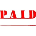 STAMP XSTAMPER CXBN 1221 PREINKED 42MM X 13MM   PAID  RED