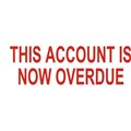 STAMP PREINKED MESSAGE STAMP 35MM X 10MM  THIS ACCOUNT OVERDUE  RED