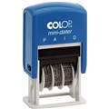 STAMP COLOP S160L2B MINI DATER STAMP PAID BLISTERPACK 4MM BLUERED