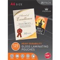 LAMINATING POUCH GBC 125 MICRON A6 CLEAR 25PK