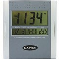 CLOCK DIGITAL CARVEN CLOCK 210MM SILVER