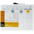 MONTHLY ORGANISER QUARTET BASICS CALENDAR DRY ERASE BOARD 280MM X 360MM WHITE FRAME