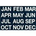 MAGNETIC MONTHS QUARTET 52MM X 25MM BLACK 12PK