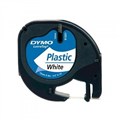 LABELLING TAPE DYMO 91201 91331 LETRATAG PLASTIC LABEL TAPE 12MM X 4M BLACK ON WHITE