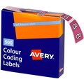 AVERY 43248 LATERAL FILE LABEL SIDE TAB NO8 COLOUR CODE 25 X 38MM MAUVE PACK 500