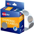 LABEL AVERY 937272 ROUND LABELS 24MM SILVER PACK 250 EACH1 PACK5