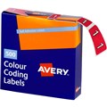 AVERY 43241 LATERAL FILE LABEL SIDE TAB NO1 COLOUR CODE 25 X 38MM MAGENTA PACK 500