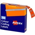 AVERY 43242 LATERAL FILE LABEL SIDE TAB NO2 COLOUR CODE 25 X 38MM ORANGE PACK 500