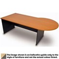 OXLEY P END DESK 2100 X 1050 X 730MM BEECHIRONSTONE