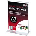 DEFLECTO MENU  SIGN HOLDER 48001 PORTRAIT A3 CLEAR