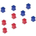 MAGNET QUARTET EXTRA STRONG MAGNETIC SQUARES REDBLUE 10PK
