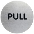 SIGN  PULL  DURABLE PICTOGRAM SIGN PULL 65MM STAINLESS STEEL