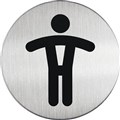 DURABLE SIGNAGE WC MEN MALE TOILET 83MM