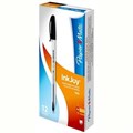 BALLPOINT PEN PAPERMATE INKJOY 100 CLEAR TRIANGULAR BARREL MEDIUM 10MM BLACK EACH1 PACK12