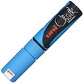 CHALK MARKER LIQUID PWE8K UNIBALL CHISEL NIB 8MM LIGHT BLUE