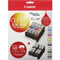 CANON CLI521 CLI521 521 BLACK CYAN MAGENTA YELLOW  PGI520PGBK PGI520 520 X2 INK PLUS PACK 6PK
