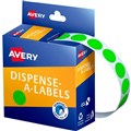 LABEL AVERY DISPENSER LABELS 937296 ROUND 14MM FLUORO GREEN 700PK