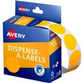 LABEL AVERY DISPENSER LABELS 937301 ROUND 24MM FLUORO ORANGE PACK 350PK