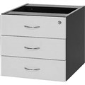 PEDESTAL DRAWER FIXED OXLEY 3 DRAWERS 472 X 470 X 450MM WHITEIRONSTONE