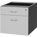 OXLEY FIXED PEDESTAL 1 DRAWER AND 1 FILE 472 X 470 X 450MM WHITEIRONSTONE