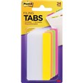 POST IT 3M 686PLOY 3IN POSTIT DURABLE TABS 75MM X 38MM 6 TABS EACH PINK LIME ORANGE AND YELLOW 24PK