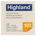 POST IT 3M 6549 HIGHLAND NOTES 100 SHEETS PER PAD 76 X 76MM YELLOW EACH1 PACK12