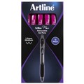 ARTLINE FLOW RETRACTABLE BALLPOINT PEN 10MM PINK 12PK