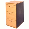 RAPID WORKER FILING CABINET 3 DRAWER LOCKABLE 465 X 600 X 998MM BEECHIRONSTONE