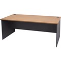 RAPID WORKER DESK OPEN 1800 X 750MM BEECH  IRONSTONE