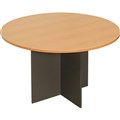 TABLE RAPID WORKER ROUND MEETING 1200MM BEECHIRONSTONE