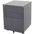 GO STEEL MOBILE PEDESTAL STEEL 3 DRAWERS 460 X 472 X 610MM GRAPHITE RIPPLE