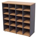 RAPID WORKER PIGEON HOLE UNIT 20 HOLE 1040 X 1040 X 380MM BEECHIRONSTONE