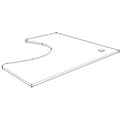 RAPID SPAN CORNER WORK TOP ONLY 1500MM X 1500MM X 700MM WHITE
