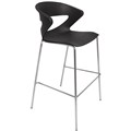 STOOL BAR TAURUS POLY BARSTOOL CHROME BASE BLACK