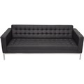 LOUNGE CHAIR RAPIDLINE VENUS3 SOFA THREE SEATER SOFA BLACK PU