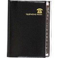 CUMBERLAND CLEARVIEW ADDRESS BOOK PVC WITH WHITE MYLAR TABS 110MM X 75MM BLACK