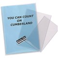 CUMBERLAND EXTRA HEAVY DUTY UNPUNCHED CARD HOLDER 125 MICRON A4 CLEAR 25PK