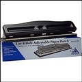 COLBY ADJUSTABLE 34 HOLE PUNCH 6MM 8 SHEET 80GSM BLACK